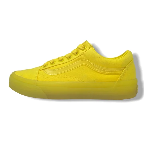 Vans | Old School Yellow Monochrome Translucent Sole Sneakers Women's Size 5.5 - Picture 1 of 8